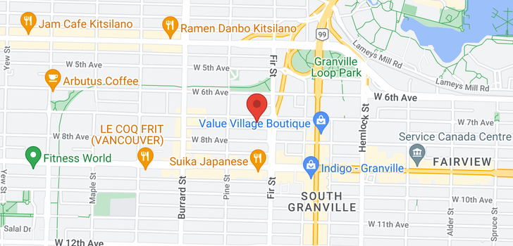 map of 1640 W 7TH AVENUE